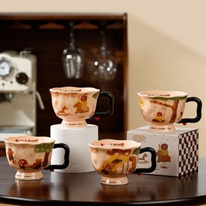 Cute Ceramic Coffee Mug for Women Stylish Home Office Drinking Cup Oatmeal Breakfast Cup Ideal Gift - Product Image 3