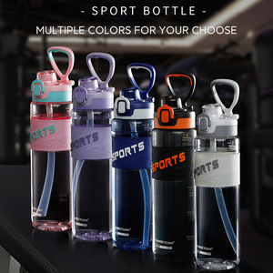 Bouteilles d'eau de sport de fitness en Tritan sans BPA de 32 oz avec poignée de transport <span class=keywords><strong>pour</strong></span> enfants, étudiants, unisexe - Product Image 6