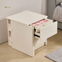 Table de chevet de luxe avec compartiment secret et serrure à clé, double tiroir de rangement secret, table de chevet en bois massif pour chambre à coucher