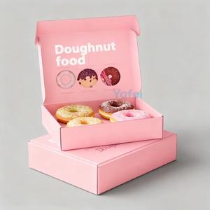 กล่องไปรษณีย์พับได้แบบกำหนดเองสำหรับบรรจุภัณฑ์เค้ก บิสกิต คุกกี้ โดนัท - Product Image 2