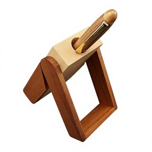 Natural Wooden <b>Pen</b> Stand for Desk – Rustic Tabletop <b>Organizer</b> for <b>Pens</b>, Pencils, Brushes, Markers and Everyday Stationery - Product Image 1