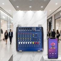 AOFO PMX-602D Amplificateur de puissance numérique à écho audio 4 canaux 150W+150W en métal avec USB et Bluetooth pour sonorisation de scène KTV