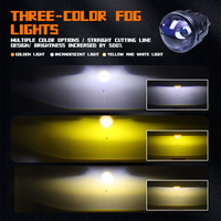 Lampe antibrouillard de voiture 3.0 pouces Bi Led Projecteur Lentille antibrouillard Led pour voiture 35000lm High Low Beam Led Laser Fog Light Accessoires Auto