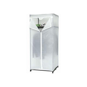 WUHUAN שני מדפים קטן נייד לבן בד בד מלתחת ארון - Product Image 4