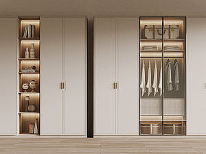 Muebles de dormitorio de diseño moderno Armario de madera portátil y ajustable con puerta de madera maciza para uso doméstico - Product Image 3