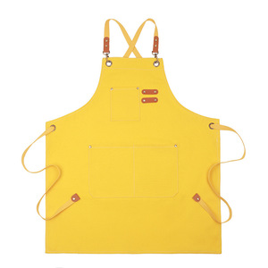 <span class=keywords><strong>Tablier</strong></span> <span class=keywords><strong>de</strong></span> <span class=keywords><strong>cuisine</strong></span> <span class=keywords><strong>jaune</strong></span> 12 oz pour femme, personnalisable avec logo, poches, pour serveuses <span class=keywords><strong>de</strong></span> restaurant, peinture sur toile - Product Image 1