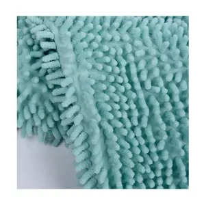 600-800Gsm Water Absorberende Microfiber Chenille Stof Mop Voor Mop Pad Fluwelen Touw Fluwelen Stof Rups Stof Voor Tapijt