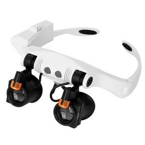 Hand Free Multiple Power Head Lupen gläser Linse Wear Wartungs werkzeuge Multifunktions-HD-Lupe mit LED-Lampe