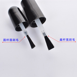 Botella redonda de vidrio para esmalte de uñas de 3-15 ml con dispensador de pincel cuadrado para aplicación de pintura y aceite. - Product Image 1