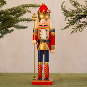 LINGKAI <span class=keywords><strong>Decorazione</strong></span> Natalizia Schiaccianoci in <span class=keywords><strong>Legno</strong></span> 30CM Ornamenti Natalizi per Casa, Soggiorno, Ufficio - Product Image 5
