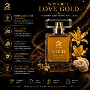 น้ำหอม Zesteq Gold สำหรับผู้หญิง 30 มล. โอ เดอ ปาร์ฟูม กลิ่นอู๊ด วู้ด มัสก์ แคชเมียร์ ยิลังยิลัง หอมติดทนนาน น้ำหอมหรูหรา - Product Image 5