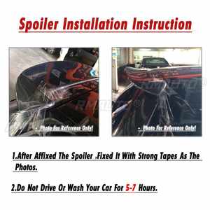 Alerón trasero estilo fibra de carbono/negro brillante ABS, estilo M4 PARA BMW E90 SERIE 3 SEDÁN y M3 2008-2012 (2006-2011) - Product Image 4