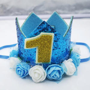 Cappello in feltro primo compleanno decorazioni per la prima volta per i regali della ragazza festa della corona rosa del bambino in oro rosa principessa di <span class=keywords><strong>un</strong></span> <span class=keywords><strong>anno</strong></span> - Product Image 5