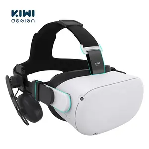 KIWI design Deluxe-Kit de adaptador de correa de Audio, almohadilla de cubierta facial para Oculus Quest 2