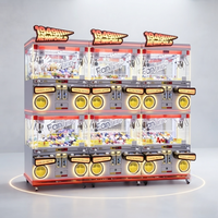 Machine à griffes premium 4 joueurs, personnalisée, avec accepteur de billets commercial, bleue, pour centre commercial, kiosque, arcade, attrape-poupées