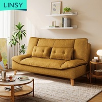 Sofá cama de tela cómodo y elegante LINSY, asiento de amor dos en uno,