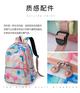 Nueva Mochila De Lujo colorida <span class=keywords><strong>para</strong></span> <span class=keywords><strong>mujer</strong></span>, mochila de moda de 17 pulgadas, bandolera de hombro Coreana de nailon <span class=keywords><strong>para</strong></span> chica, bolsas de libros escolares de viaje - Product Image 6
