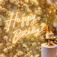 Letras Iluminadas de Neón para Exteriores, Tablero de Acrílico/PVC, IP65 Impermeable, Enchufe de Corriente Alterna, Multicolor, Control Manual, Eventos en el Hogar
