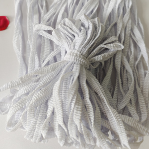 Trois lacets élastiques en caoutchouc Sangle élastique plus fine et large 7mm et 7cm Élastique blanc - Product Image 2