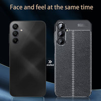 Pour Laudtec Sjk863 étui de téléphone en cuir Grain Simple coque mince anti-empreintes digitales et anti-rayures respectueux de la peau pour Samsung A16