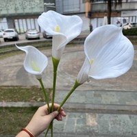 Fleur artificielle Calla Lily au toucher réel de qualité supérieure, bouquet de mariée, accessoires de décoration florale artificielle haut de gamme pour la maison