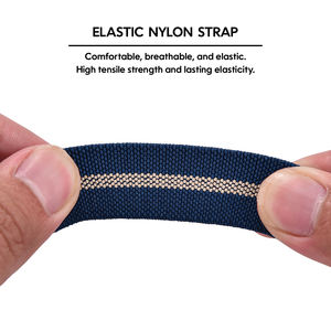 أحزمة ساعة نايلون بالمظلة طويلة 18 ، 19 ، 20 ، 21 ، 22 ، متعددة الأحجام والألوان مرنة نايلون - Product Image 5