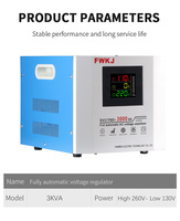 Regulador de Voltaje Automático Monofásico FWKJ 3KVA SVC TND con PCB de Alta Precisión y Refrigeración Inteligente para Electrodomésticos