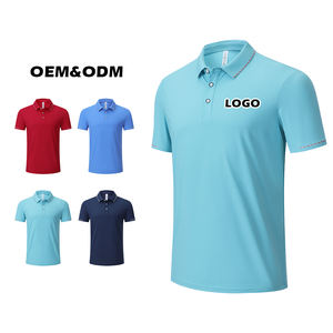 Polo athlétique à coupe ample en tissu extensible avec logo personnalisé Vêtements de tennis Vêtements quotidiens - Product Image 2