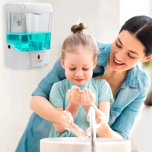 Dispensador de Jabón Automático Inteligente con Sensor de Espuma, Dispensador de Desinfectante de Manos de Plástico, Funciona con Batería, Montado en la Pared, Moderno - Product Image 5