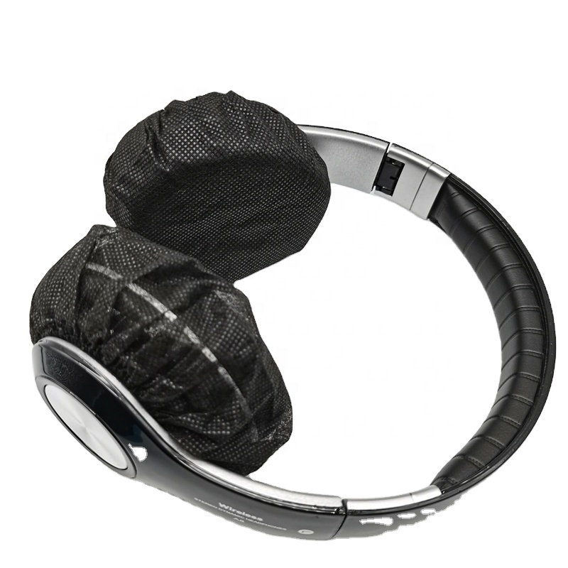 Airlines Disposable Headphone Cover Black 30 To 60gram PP Non Woven
