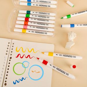 Marqueurs de longue durée pour enfants brillants 12/18/24/36/48 couleurs marqueurs de peinture <span class=keywords><strong>acrylique</strong></span> au <span class=keywords><strong>pinceau</strong></span> ensemble de pointes en <span class=keywords><strong>feutre</strong></span> pour la papeterie scolaire - Product Image 4