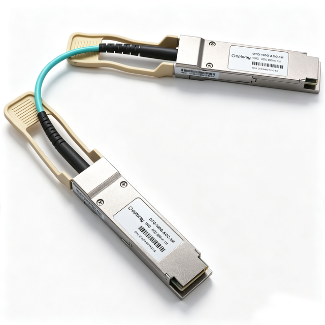AOC 100G QSFP28 Active Optical Cable 1M 850nm MM Fiber VCSEL Source LC Connector CE FCC RoHS Certified Fiber Optic Transceiver