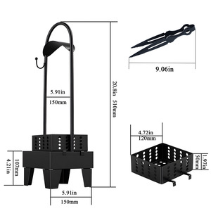 Carbón de narguile negro en cesta portátil, para uso comercial en lounge bar, camping al aire libre, accesorios para fumar shisha/chicha - Product Image 6