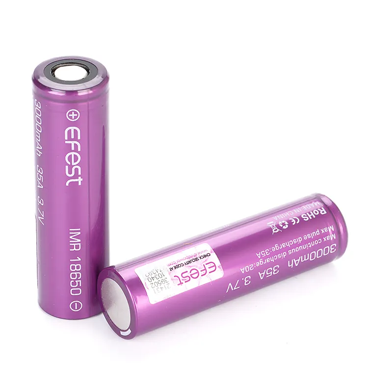 Efest batterie originali 3000 mAh 35A 18650 35A 18650 3000 mAh efest viola PK 18650 30q, HG2, 25R,VTC6