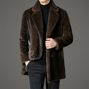 Áo khoác nam mùa đông lông giả dày dặn ấm áp, kiểu dáng thời trang, có thể mặc hai mặt, cổ trụ, bán chạy - Product Image 5