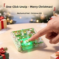 Jouet anti-stress lumineux de Noël en silicone, clavier à 7 touches, jouet à presser, pendentif suspendu, ensemble cadeau anti-stress pour enfants et adultes