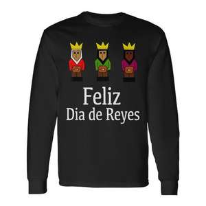 Feliz Día de Reyes Magos Camiseta de manga larga de los Tres Reyes Magos - Product Image 1