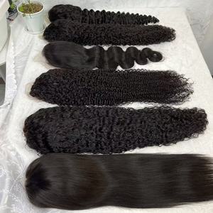 Peluca de Cabello Humano Natural con Frente de Encaje Transparente 13x6, Densidad 210%, 28 Pulgadas, Oferta de 6 Piezas, Liso/Corporal/Rizado Jerry/Cabello Rizado - Product Image 1