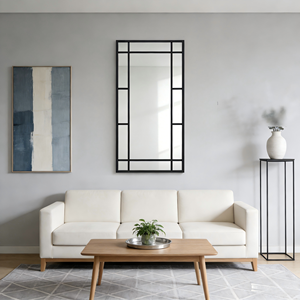 Espejo de Pared Moderno <span class=keywords><strong>Minimalista</strong></span> con Marco de Hierro Negro para Uso Doméstico, para Sala de Estar, Comedor, Dormitorio, Villas, Baño, <span class=keywords><strong>Apartamento</strong></span> - Product Image 3