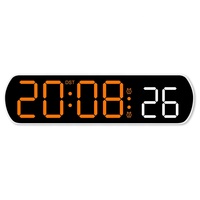 Minuterie électrique multifonctionnelle personnalisée Compte à rebours numérique Couleur Alarme Snooze Table de commande vocale Réveil LED