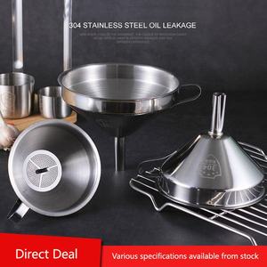 Atacado 1pcs Aço Inoxidável Metal Cone Funil Multi Especificação Filtro Óleo Espessado Tela Vinho Funil Utensílios Fábrica - Product Image 5