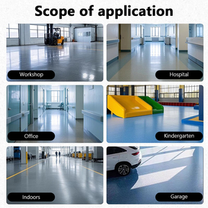 Rivestimento per Pavimenti in Resina Epossidica Effetto Marmo Lucido, Vernice per Pavimenti in Marmo Epossidico, Vernice per Pavimenti Autolivellante con Sabbia Colorata per Interni - Product Image 5