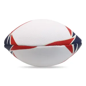 Customized team sports training equipment grain surface custom rugby ball