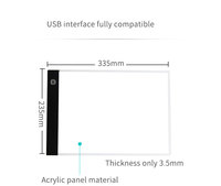 Bloc-notes de dessin A4 Led Light Luminous Board Artist Tracing Tattoo Table Pad Tracing Board Light Box Pad
