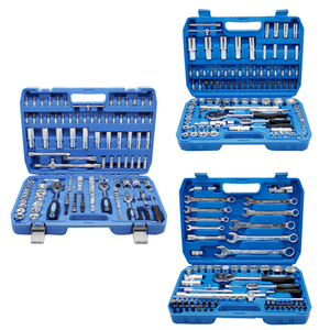 46-Pieces <span class=keywords><strong>1</strong></span>/<span class=keywords><strong>4</strong></span> inch Ổ cắm ổ cắm Ratchet cờ lê thiết lập Metric Bit Ổ cắm mở rộng thanh tay công cụ thiết lập - Product Image 6