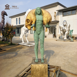 Sculpture abstraite contemporaine grandeur nature TREVI, figures en bronze, sculpture d'art pour l'extérieur - Product Image 3