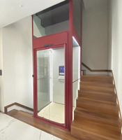 Single Person Silent Panoramic Home Elevator with Slim Cabin, Compact Shaftless Mini Villa Residential Lift for Single Occupancy