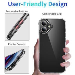 4 Coins renforcés antichocs TPU souple Bumper Hybrid Hard Acrylic Clear Mobile Phone Case pour <span class=keywords><strong>iPhone</strong></span> 16 Plus 15 14 13 <span class=keywords><strong>12</strong></span> 11 - Product Image 6