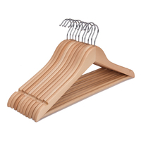 Colgador de madera con logotipo personalizado, para ropa, venta al por mayor y bajo precio