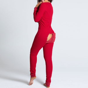 Winter Christmas <strong>One</strong> Piece Pajamas Women Cotton Print Matching Sleepwear Valentines Day Night Jumpsuit <strong>Pyjamas</strong> - Product Image 5